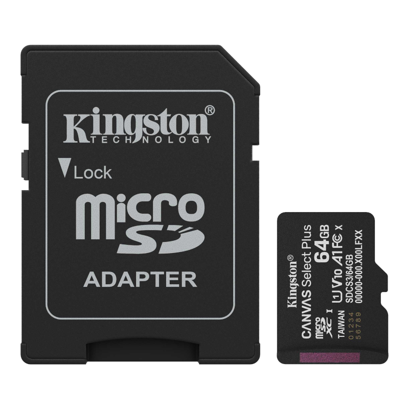 Карта пам'яті Kingston microSDXC 64GB Canvas Select Plus (SDCS3/64GB)